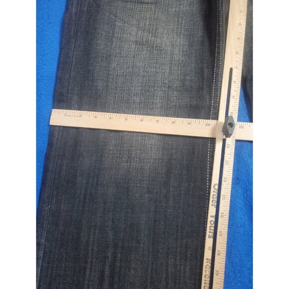 Basic Code Vintage Denim Jeans Men's Size W38 L34 Wide Leg Baggy Embroidered - Picture 12 of 16